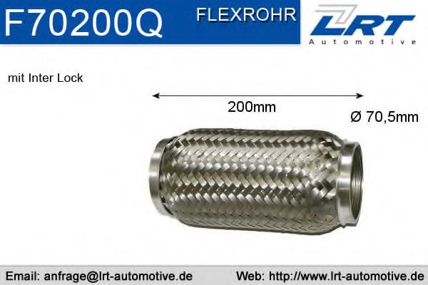 LRT F70200Q Flex Hose, exhaust system